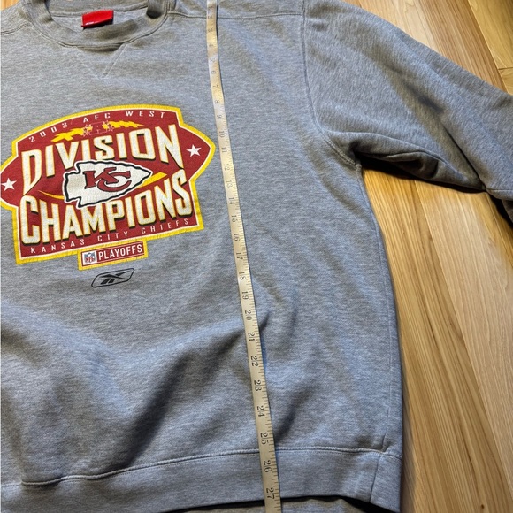 Reebok Gray Kansas City Chiefs Division Champions Men's Sweater - Picture 5 of 5